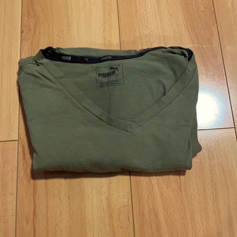 Army green PUMA shirt
